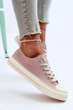 Niskie Trampki Damskie Big Star NN274270 Różowe