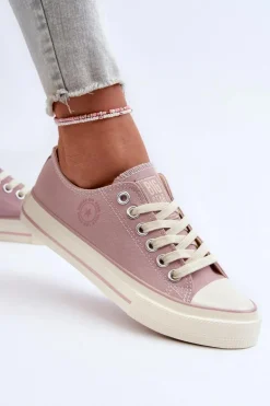 Niskie Trampki Damskie Big Star NN274270 Różowe