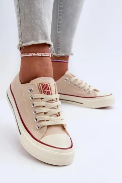 Niskie Trampki Damskie Big Star NN274272 Beżowe