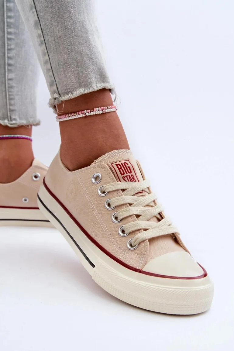 Niskie Trampki Damskie Big Star NN274272 Beżowe