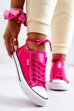 Niskie Trampki Damskie Big Star JJ274A005 Fuksja