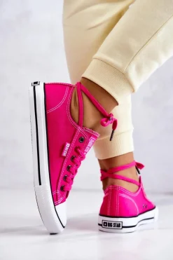 Niskie Trampki Damskie Big Star JJ274A005 Fuksja