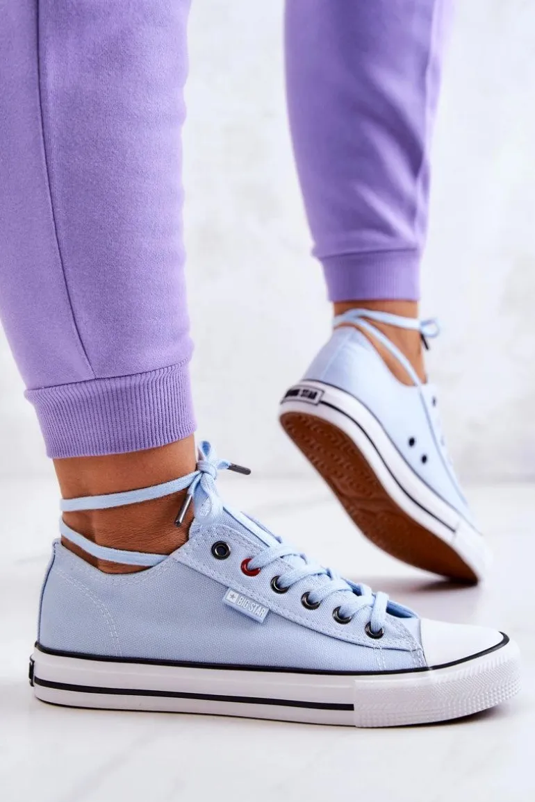 Niskie Trampki Damskie Big Star JJ274A004 Niebieskie