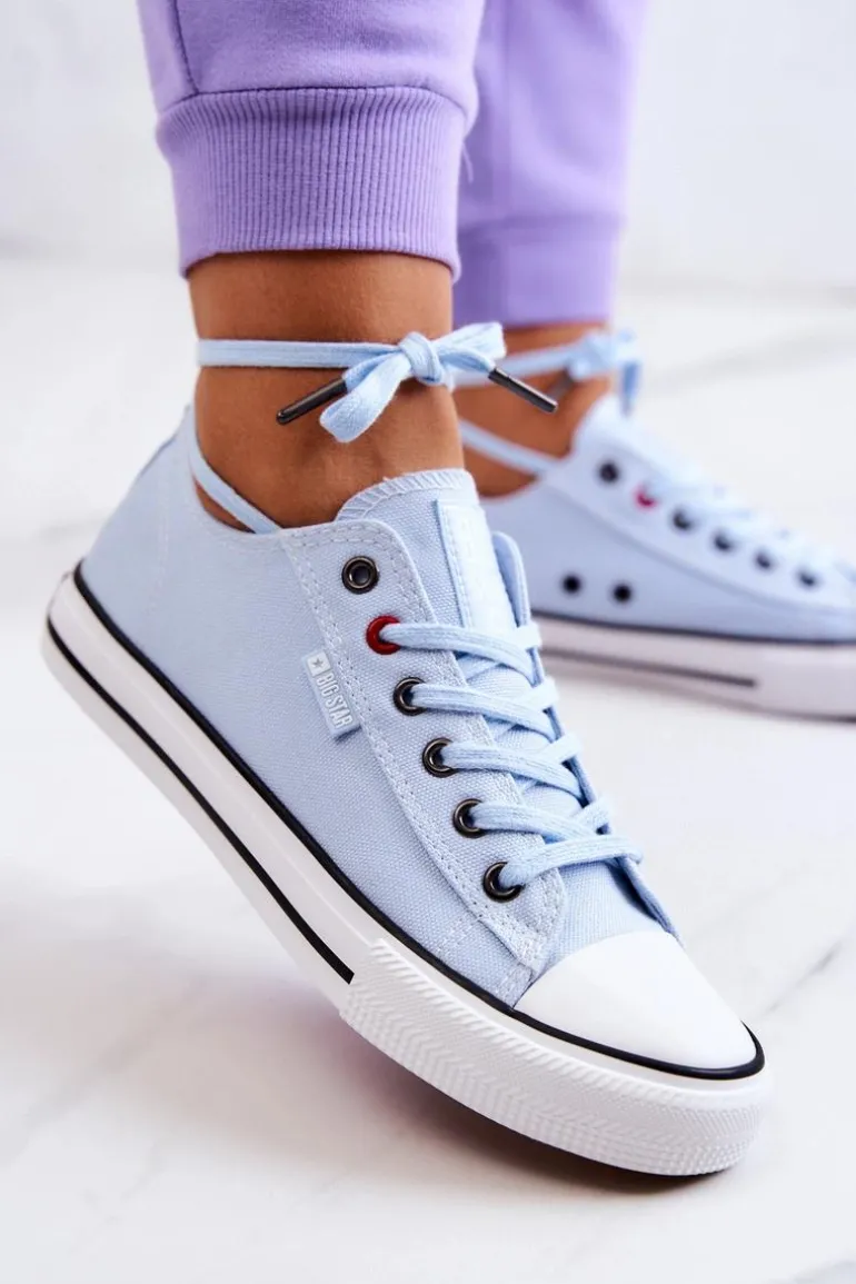 Niskie Trampki Damskie Big Star JJ274A004 Niebieskie