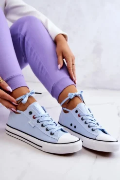 Niskie Trampki Damskie Big Star JJ274A004 Niebieskie