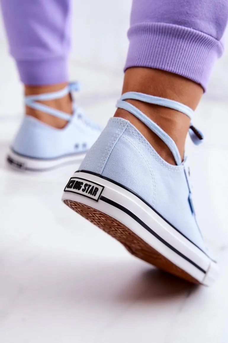 Niskie Trampki Damskie Big Star JJ274A004 Niebieskie