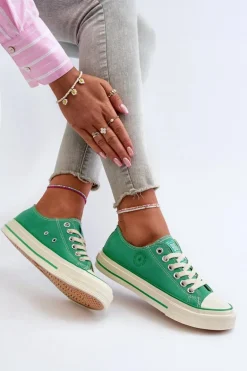 Niskie Trampki Damskie Big Star NN274268 Zielone