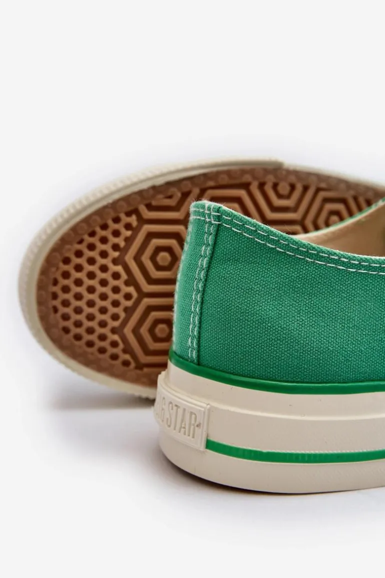 Niskie Trampki Damskie Big Star NN274268 Zielone