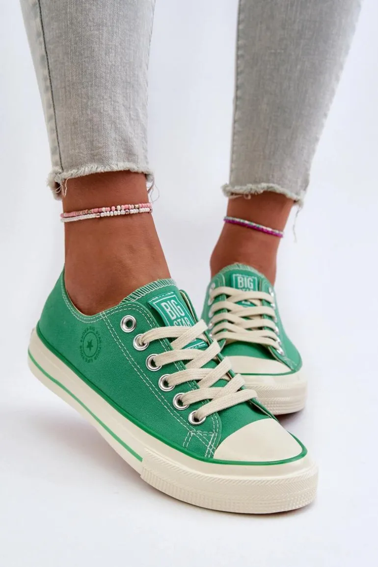 Niskie Trampki Damskie Big Star NN274268 Zielone