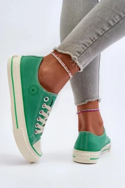 Niskie Trampki Damskie Big Star NN274268 Zielone