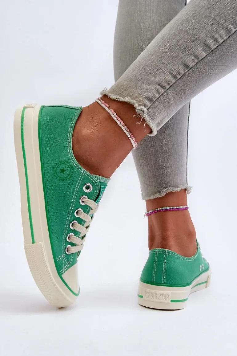 Niskie Trampki Damskie Big Star NN274268 Zielone