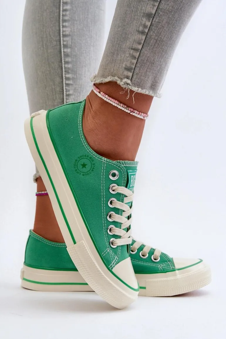 Niskie Trampki Damskie Big Star NN274268 Zielone