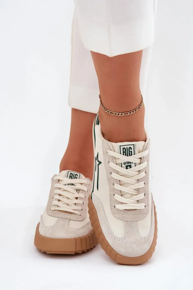 Niskie Trampki Damskie Big Star NN274867 Beżowe