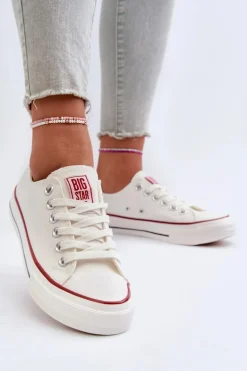 Niskie Trampki Damskie Big Star NN274274 Białe