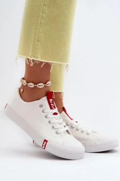 Niskie Trampki Damskie Lee Cooper LCW-24-31-2239 Białe