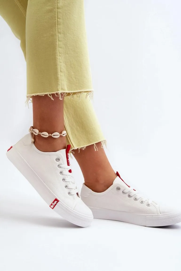 Niskie Trampki Damskie Lee Cooper LCW-24-31-2239 Białe