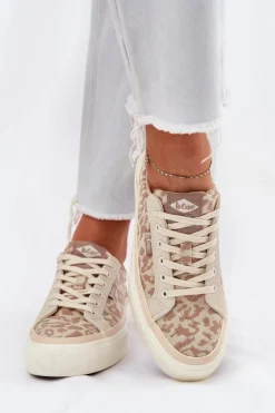 Niskie Trampki Damskie Panterka Lee Cooper LCW-25-02-3330L Beżowe