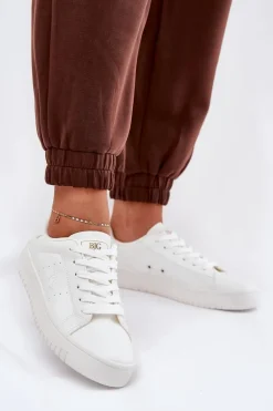 Niskie Trampki Damskie Z Eko Skóry Big Star NN274577 Białe