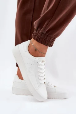 Niskie Trampki Damskie Z Eko Skóry Big Star NN274577 Białe