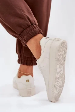 Niskie Trampki Damskie Z Eko Skóry Big Star NN274578 Beżowe