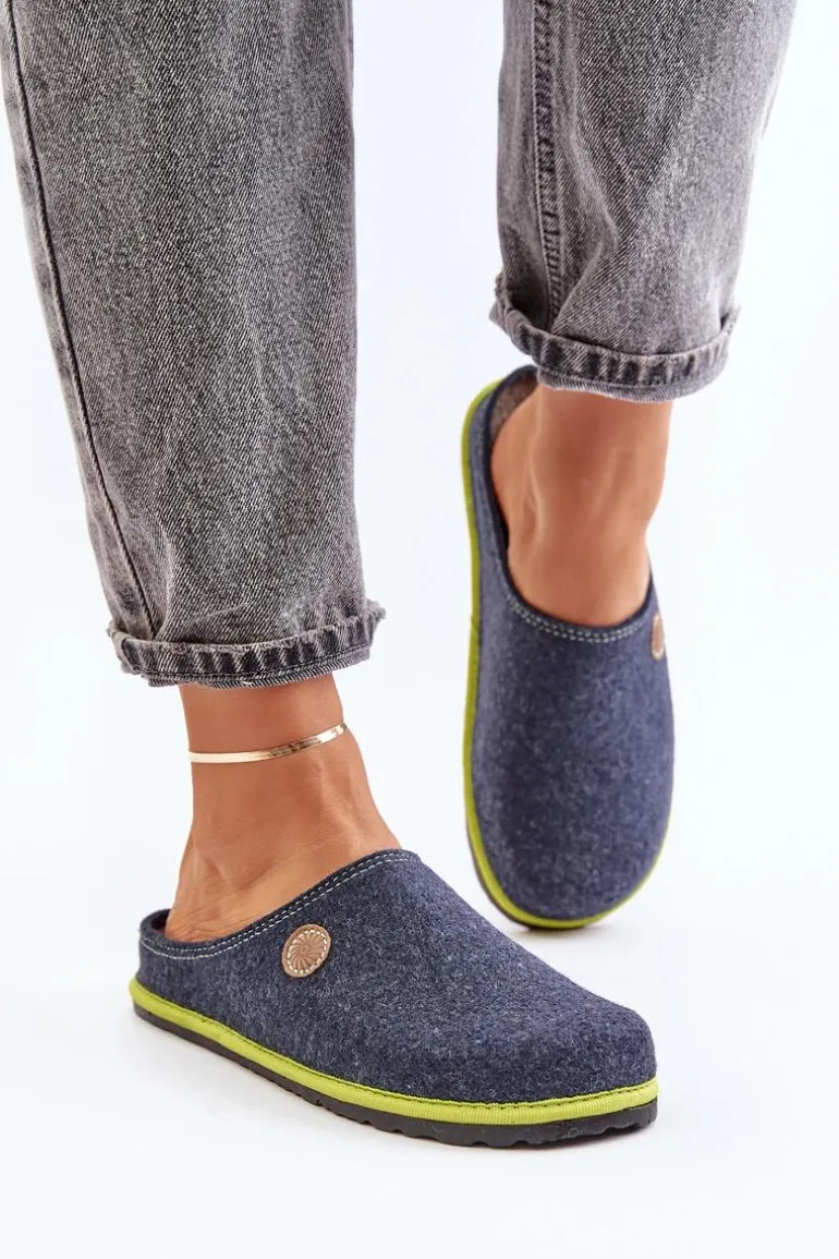 Obuwie Domowe Damskie Kapcie Inblu CS000039 Granatowe