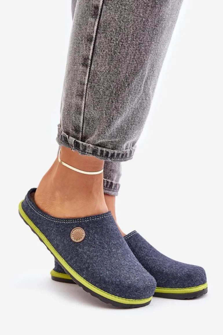 Obuwie Domowe Damskie Kapcie Inblu CS000039 Granatowe