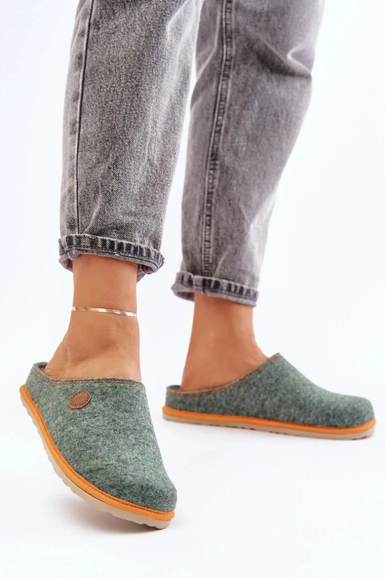 Obuwie Domowe Damskie Kapcie Inblu CS000039 Zielone