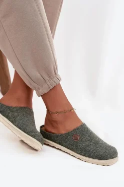 Obuwie Domowe Kapcie Damskie Inblu CS000047 Zielone