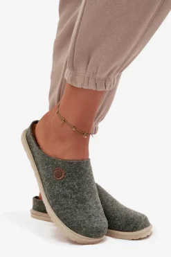 Obuwie Domowe Kapcie Damskie Inblu CS000047 Zielone