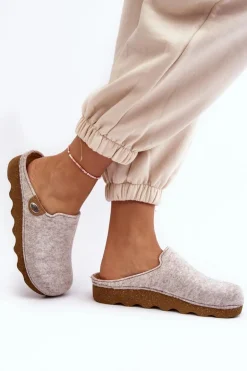 Obuwie Domowe Kapcie Damskie Profilaktyczne Inblu DK000011 Beżowe