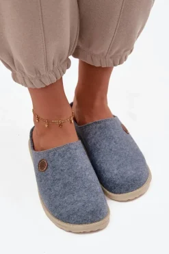 Obuwie Domowe Kapcie Damskie Inblu CS000047 Błękitne