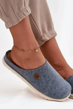 Obuwie Domowe Kapcie Damskie Inblu CS000047 Błękitne