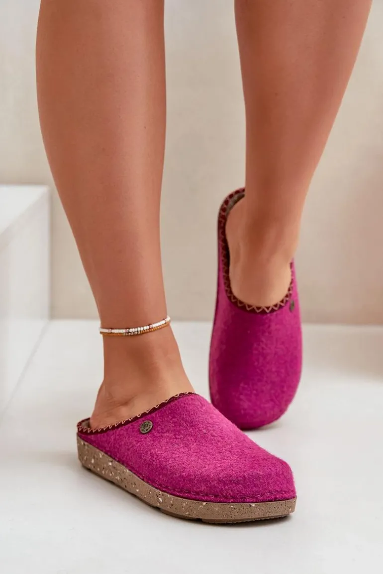 Obuwie Domowe Kapcie Damskie Inblu ED000018 Fuksja
