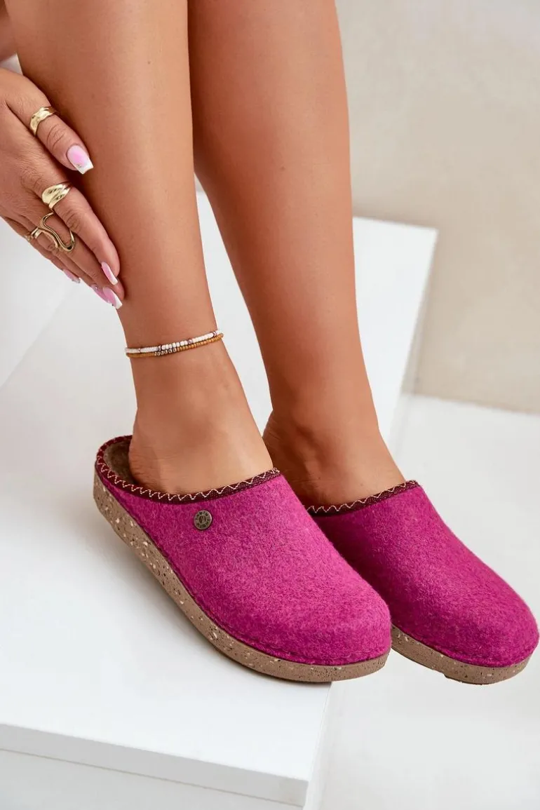 Obuwie Domowe Kapcie Damskie Inblu ED000018 Fuksja