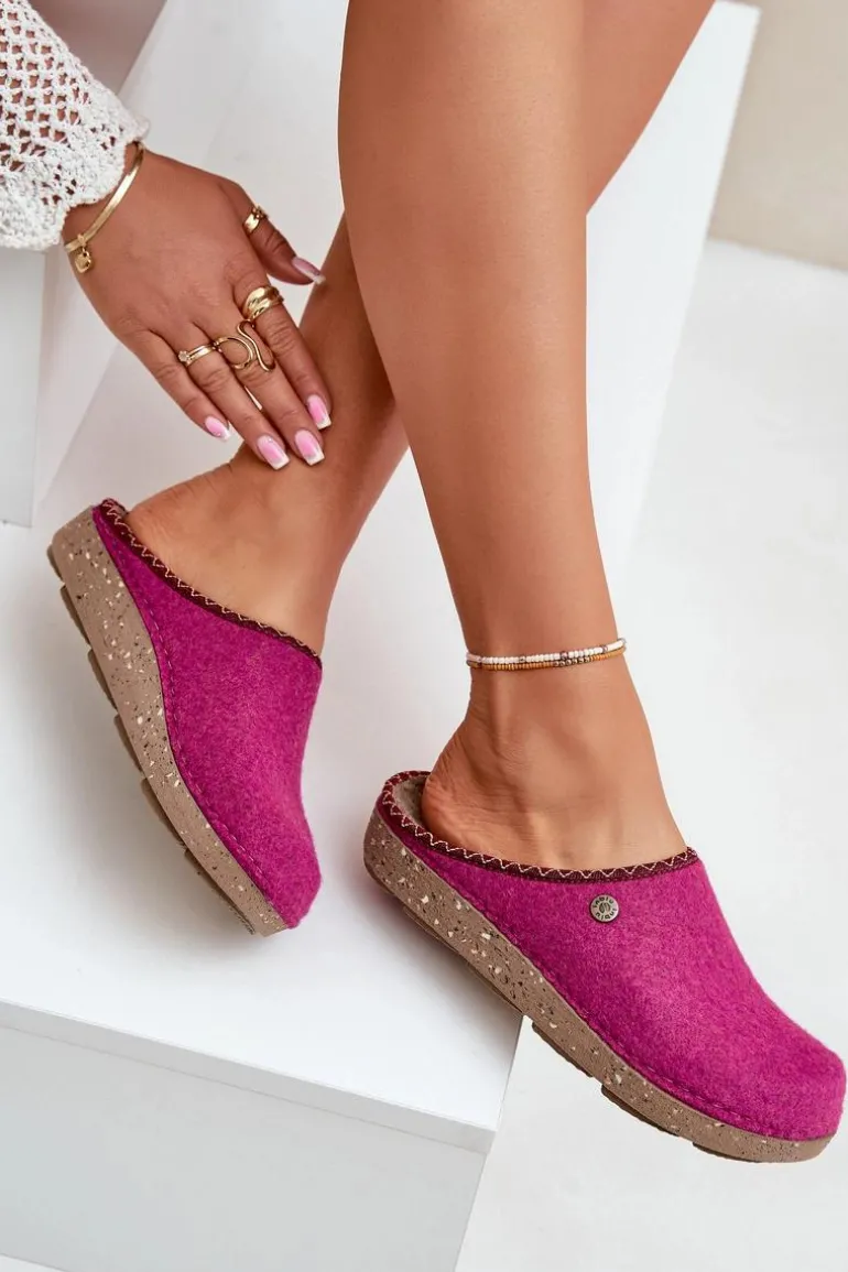 Obuwie Domowe Kapcie Damskie Inblu ED000018 Fuksja