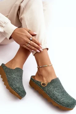 Obuwie Domowe Kapcie Damskie Profilaktyczne Inblu DK000011 Zielone