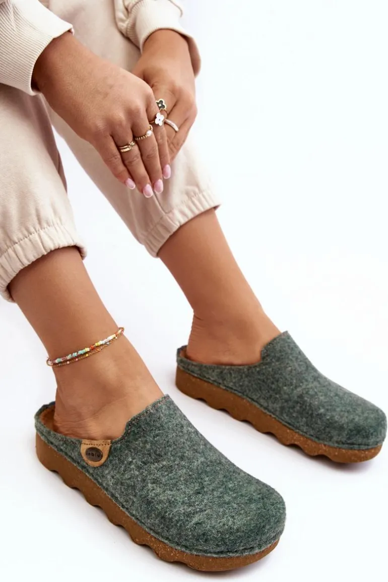 Obuwie Domowe Kapcie Damskie Profilaktyczne Inblu DK000011 Zielone