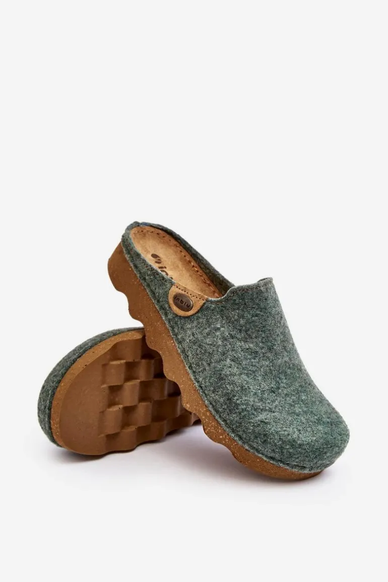 Obuwie Domowe Kapcie Damskie Profilaktyczne Inblu DK000011 Zielone