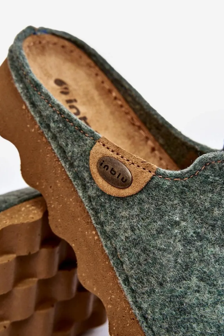 Obuwie Domowe Kapcie Damskie Profilaktyczne Inblu DK000011 Zielone