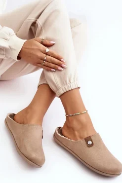 Obuwie Domowe Kapcie Damskie Inblu GF000011 Beżowe