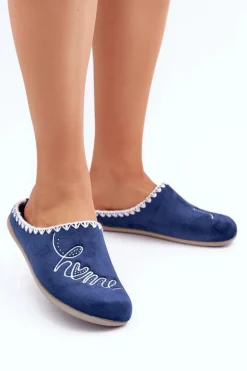 Obuwie Domowe Kapcie Damskie Inblu GF000026 Granatowe