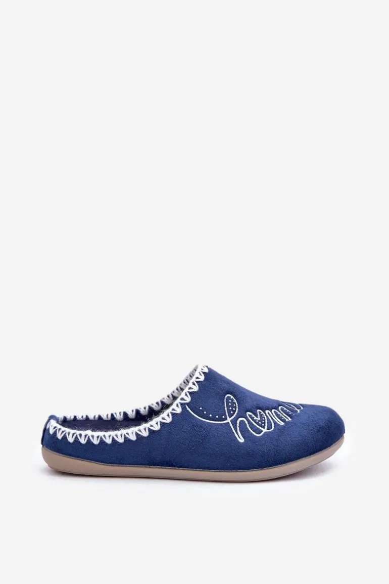 Obuwie Domowe Kapcie Damskie Inblu GF000026 Granatowe