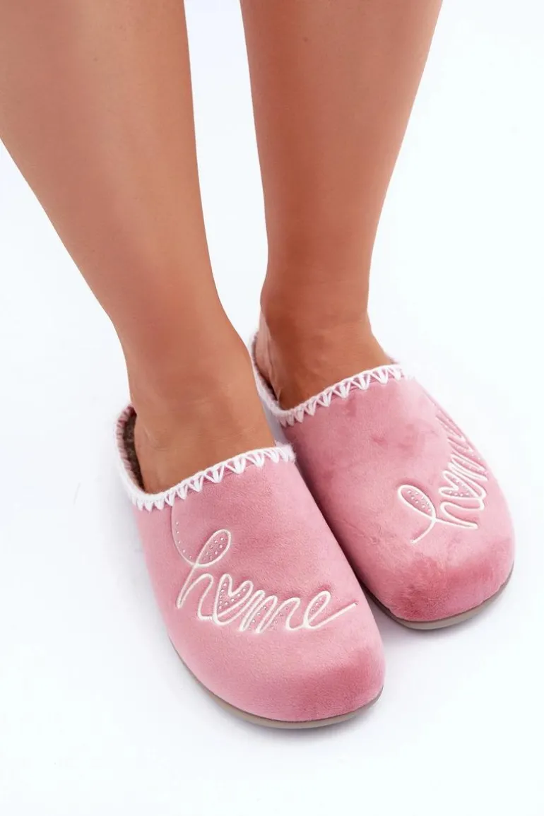 Obuwie Domowe Kapcie Damskie Inblu GF000026 Różowe