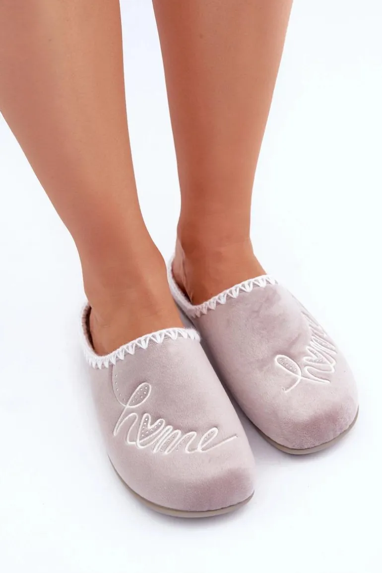 Obuwie Domowe Kapcie Damskie Inblu GF000026 Beżowe
