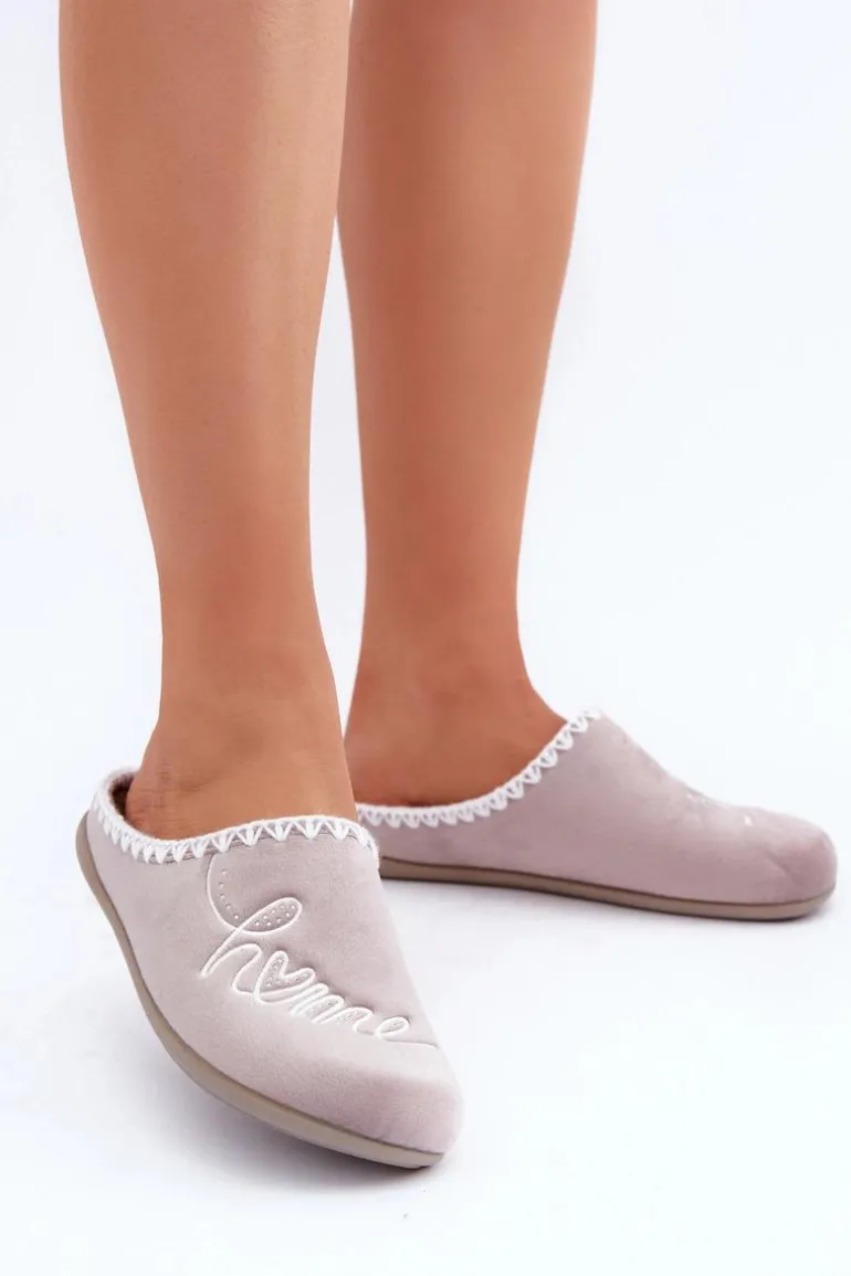 Obuwie Domowe Kapcie Damskie Inblu GF000026 Beżowe