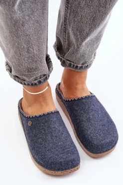 Obuwie Domowe Kapcie Damskie Inblu ED000018 Grnatowe