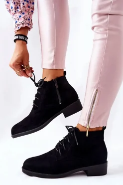 Ocieplane Botki Czarne Malitea