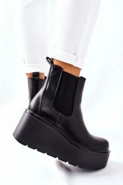 Ocieplane Botki Czarne Montiano