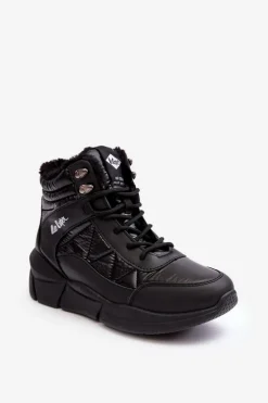 Ocieplane Botki Damskie Na Platformie Lee Cooper LCJ-23-44-1984 Czarne