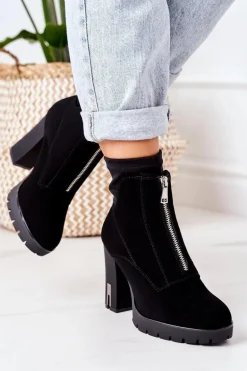 Ocieplane Botki Na Słupku Czarne Wonder Woman